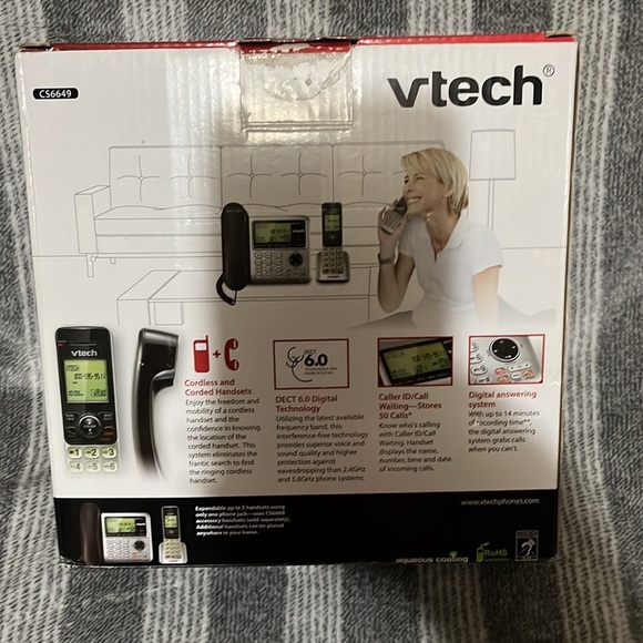 Vtech cordless/corded digital answering system with caller ID/call waiting - Picture 3 of 8